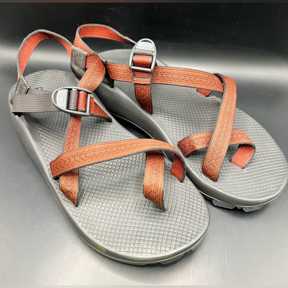 Chaco Gray and‎ Red Strappy Sandals, Men’s size:12